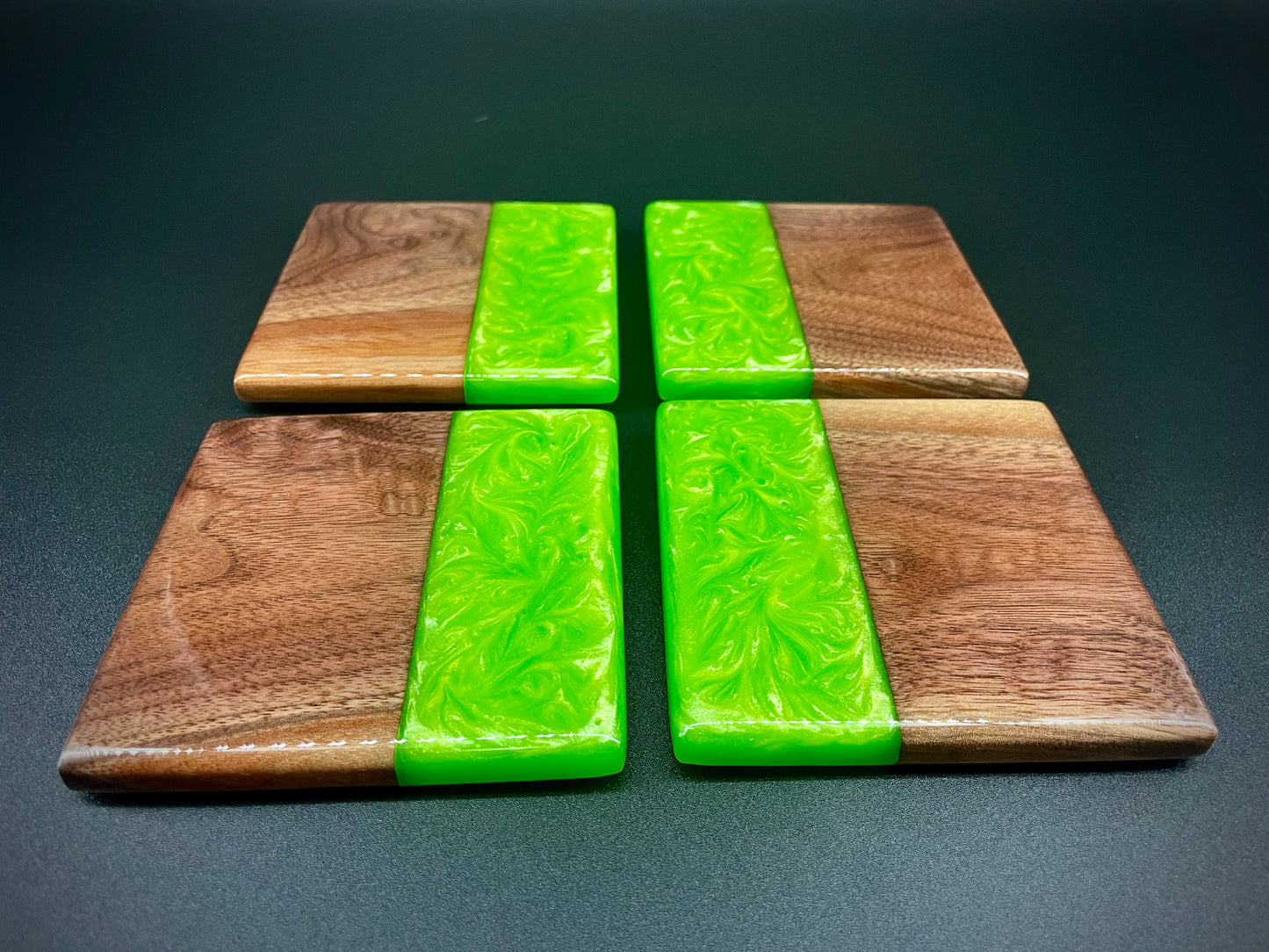 Green Apple X Walnut Coasters