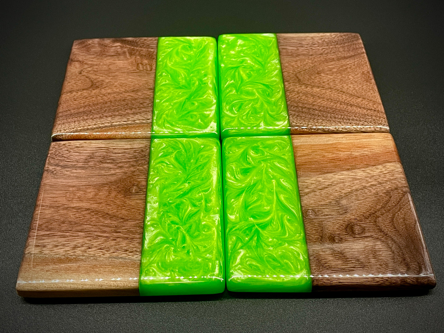 Green Apple X Walnut Coasters