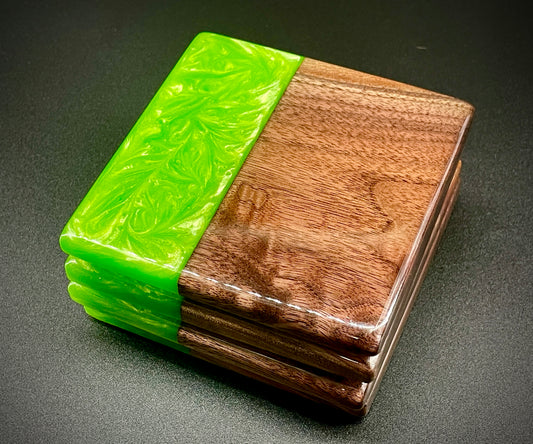 Green Apple X Walnut Coasters