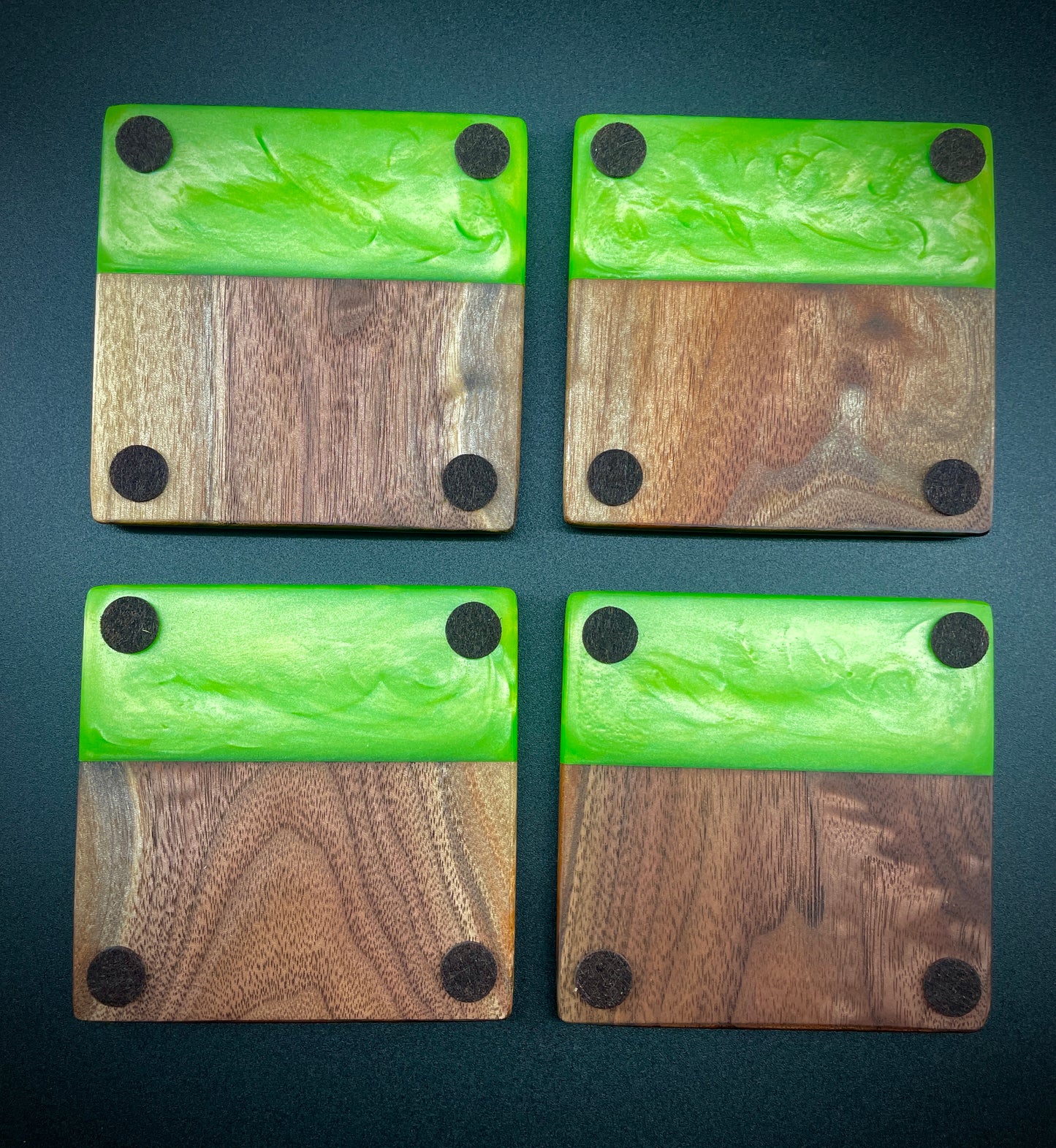 Green Apple X Walnut Coasters