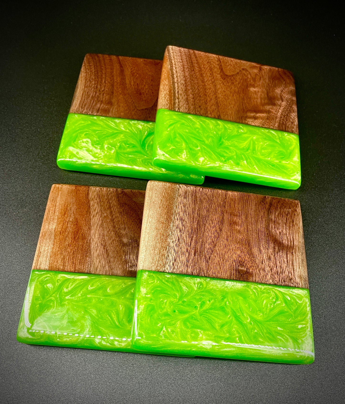 Green Apple X Walnut Coasters