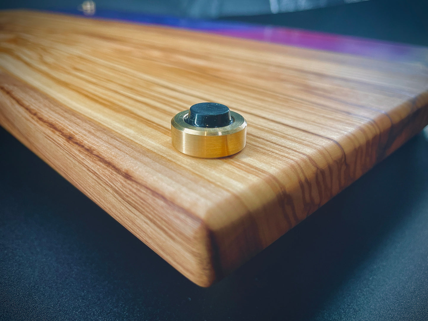 Live Edge Olive Wood & Two-tone Epoxy Charcuterie Board